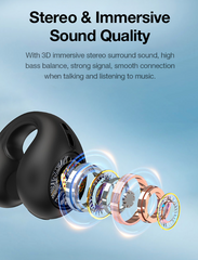 Bone Conduction Headphones for Clear Sound and Comfort - Wireless & Lightweight - Dubai Discount Deals