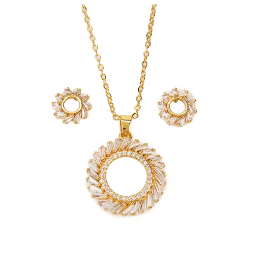 Zircon Moon and Star Set