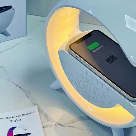 LED Charger Speaker - Wireless Charging and Audio Experience - Dubai Discount Deals
